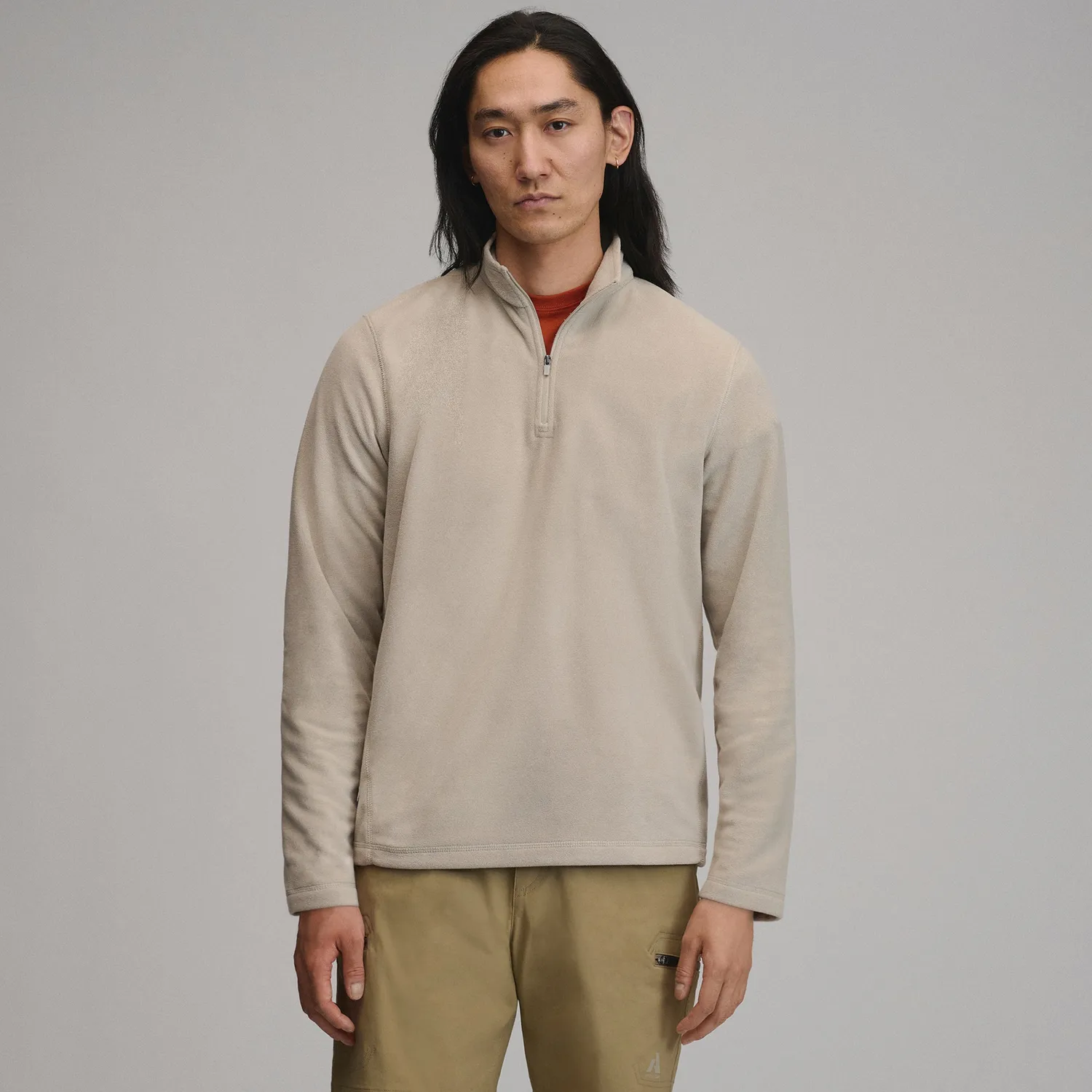Eddie Bauer Quest 1/4-Zip bluză polar bărbați neagră