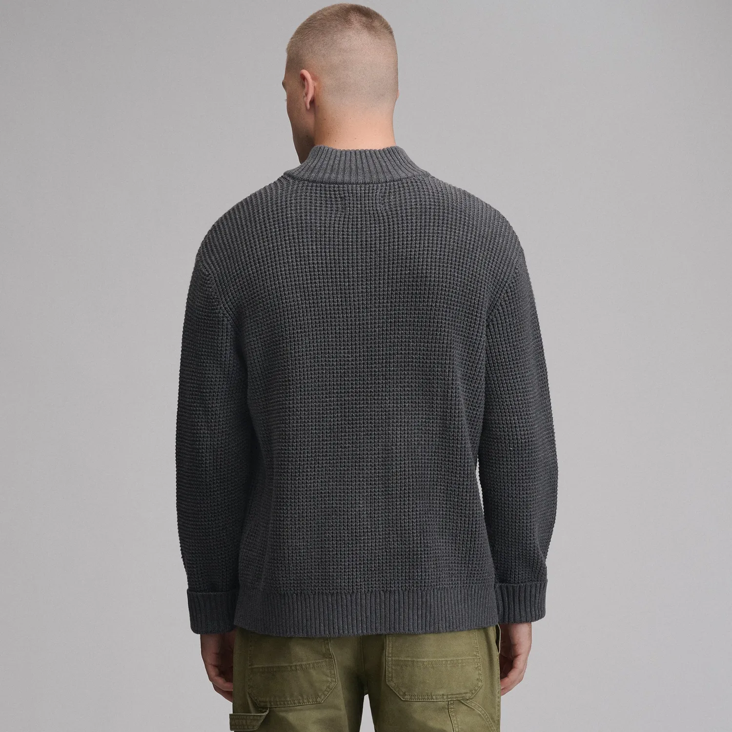Eddie Bauer Signature Button-Up pulover Jute cald